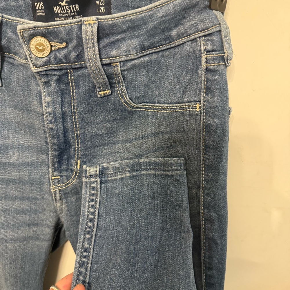 Hollister jeans 00 short women’s skinny jeans jegging medium wash stretch NEW
